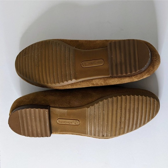 Women's Faux Suede Camel & Snakeskin Flat Loafer Size 9 - Picture 5 of 5